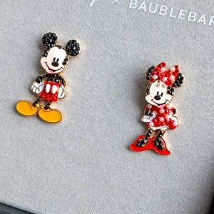 Disney x Baublebar Mickey Mouse and Minnie Mouse Earrings